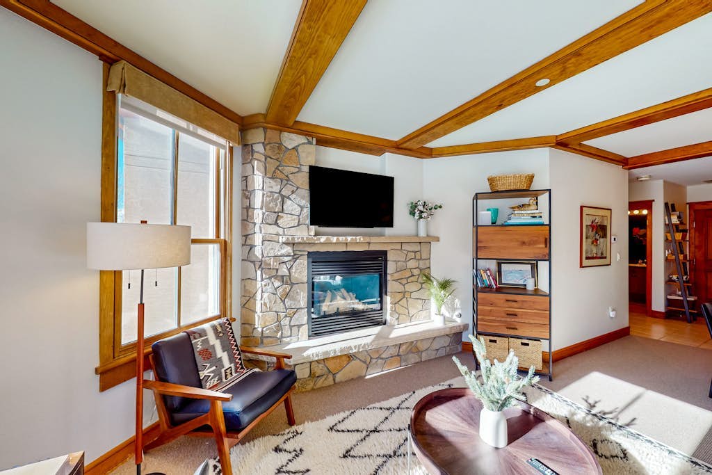 Dog-friendly condo near lifts with fireplace, ski & pond views, streaming, & W/D