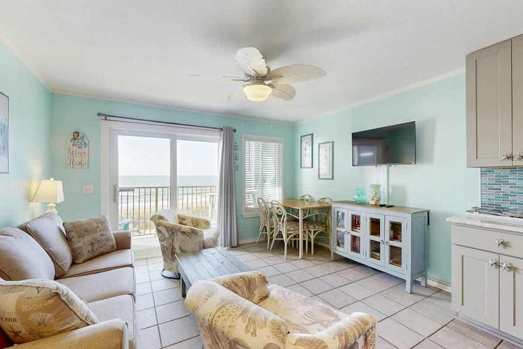 Incredible waterfront condo with pool, hot tub, sauna, balcony, & great views