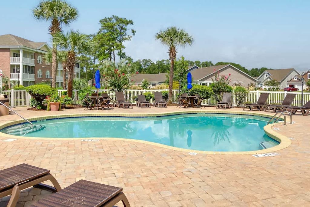 Little River condo located on the first floor with pool & patio