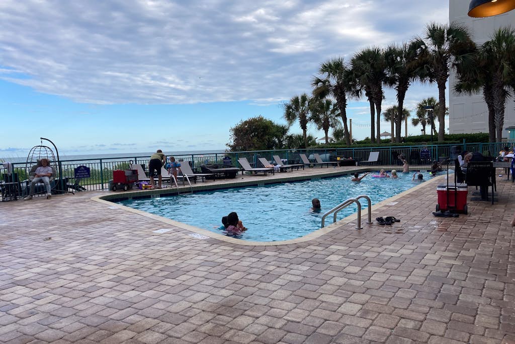 Oceanfront studio with private balcony, pool & direct beach access
