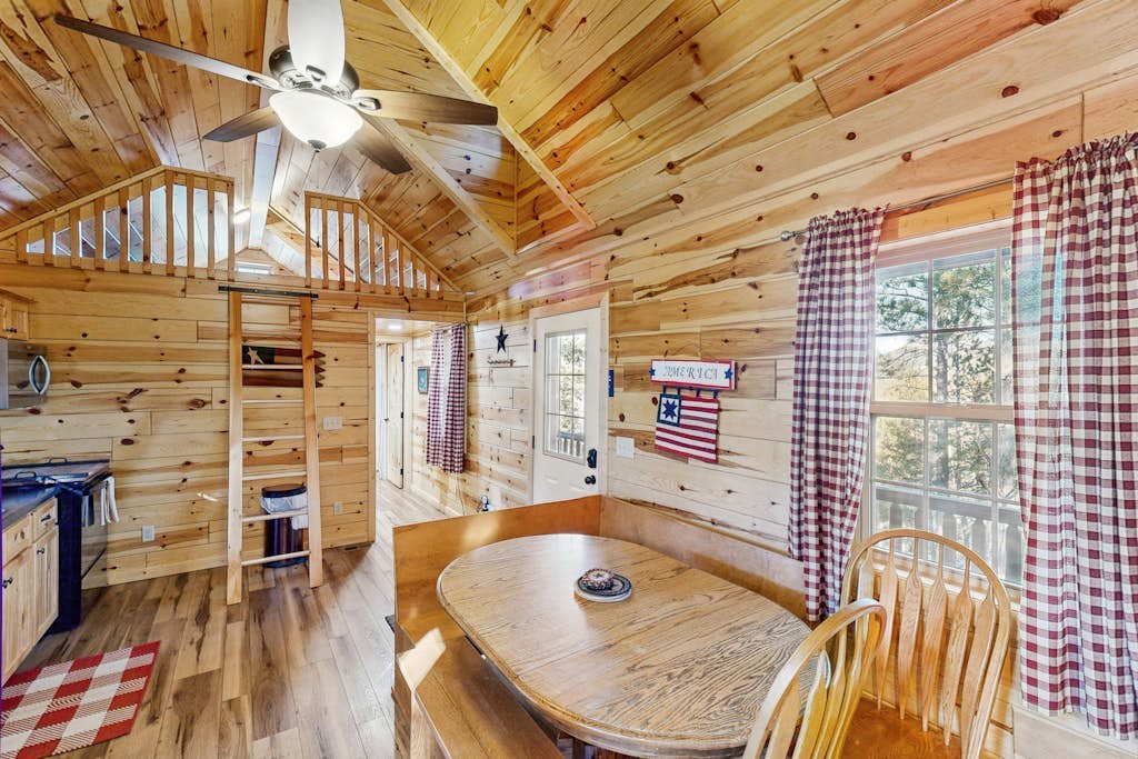 Rural Wood Cabin Surrounded by Trees with WiFi, W/D, & Gorgeous Deck