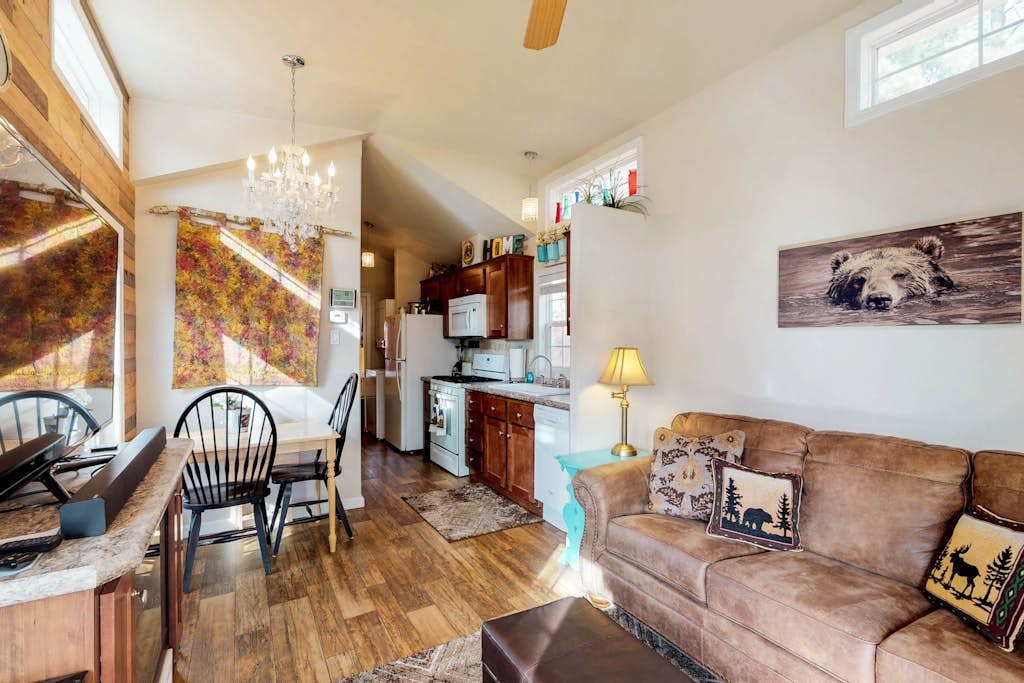 Tiny home cottage w/ mountain view, kitchen- dogs OK