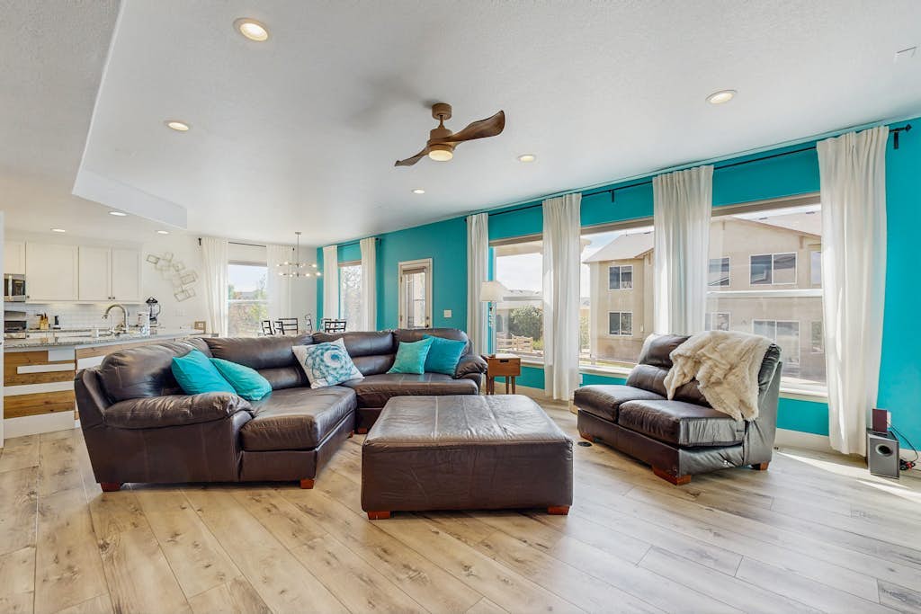 Spacious home with fenced in yard and dog friendly, fire pit and foosball table