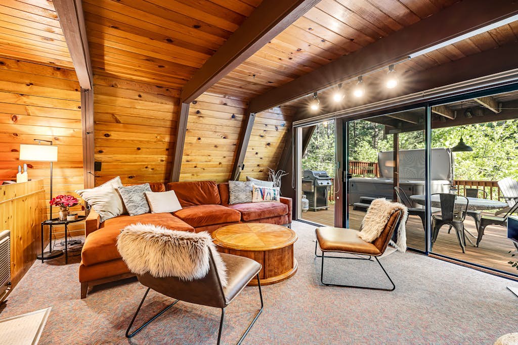 Quaint A-frame Cabin w/ Hot Tub, WiFi, Decks, & Gas Fireplace