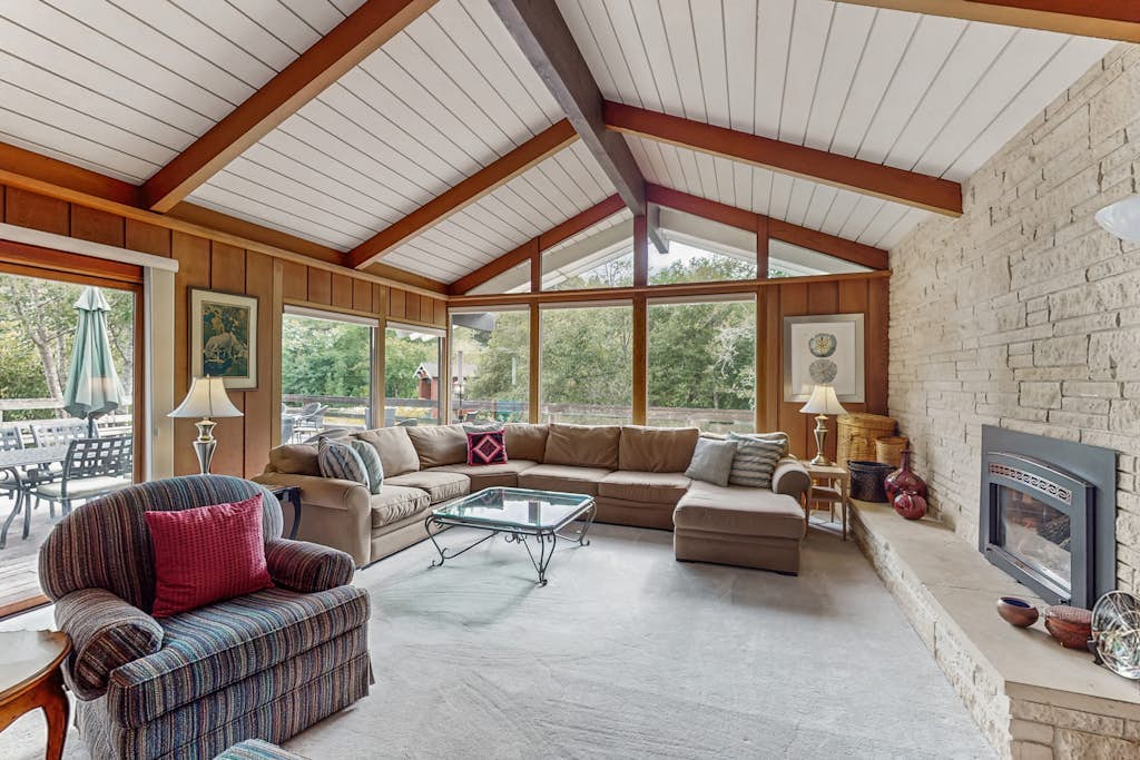 Dog-Friendly Home with a Creek View - Free WiFi, Fireplace, & Washer/Dryer